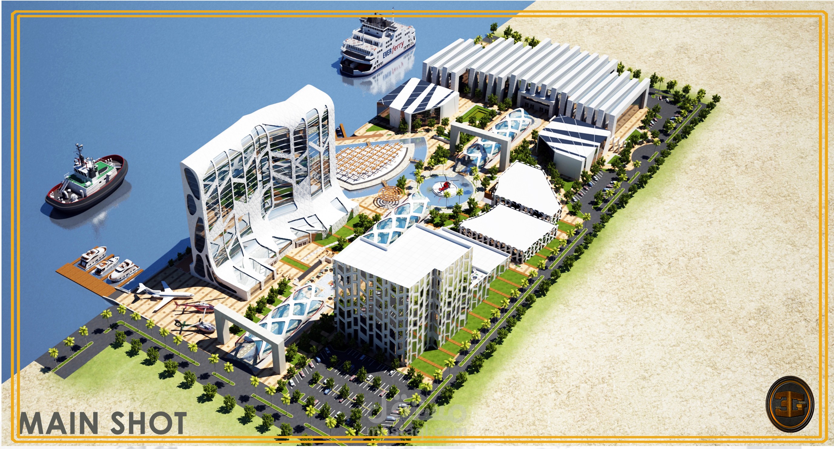 تصميم مخطط لمدينة معارض 40 الف فدان