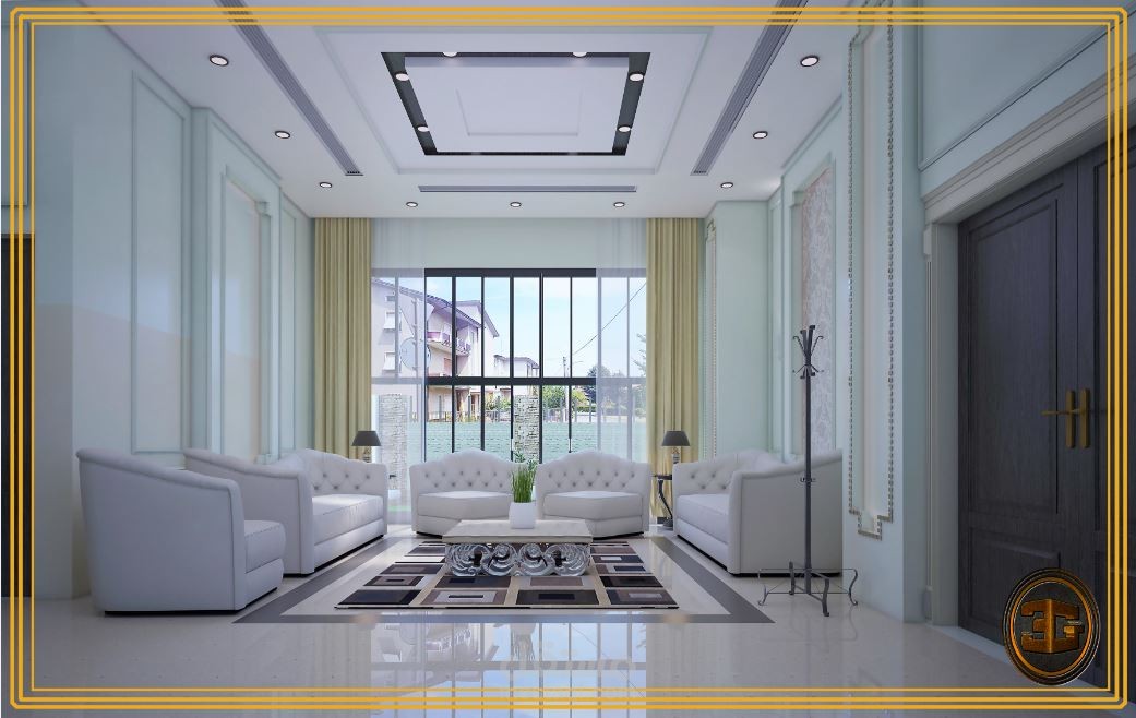 تصميم داخلى لمجلس نساء طراز نيو كلاسيك