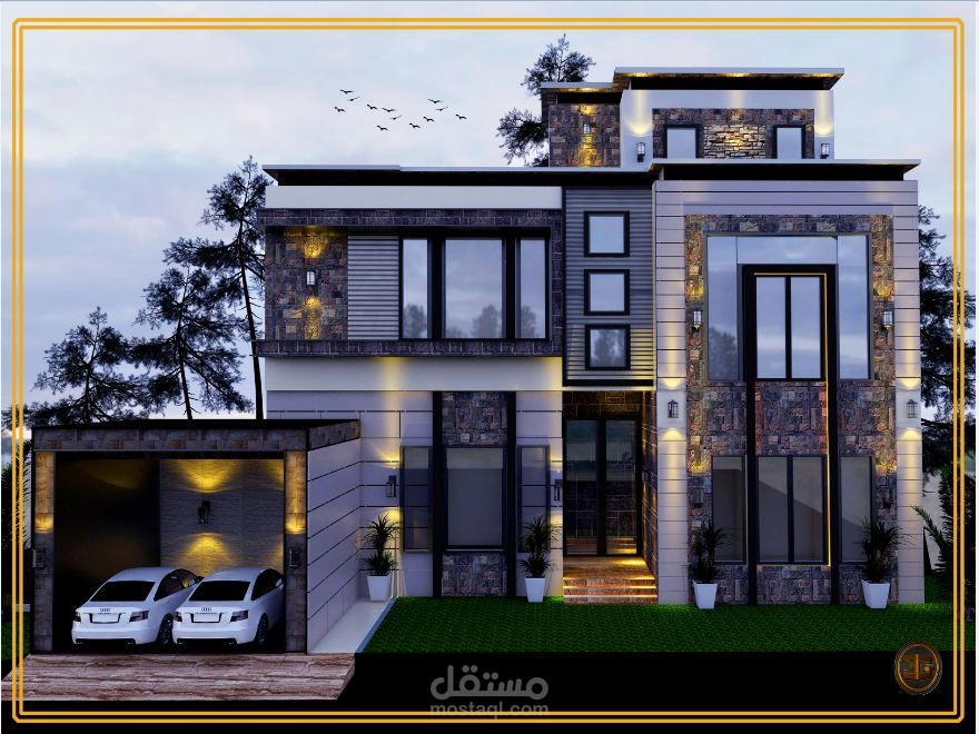 تصميم واجهه خارجة ( عمان )