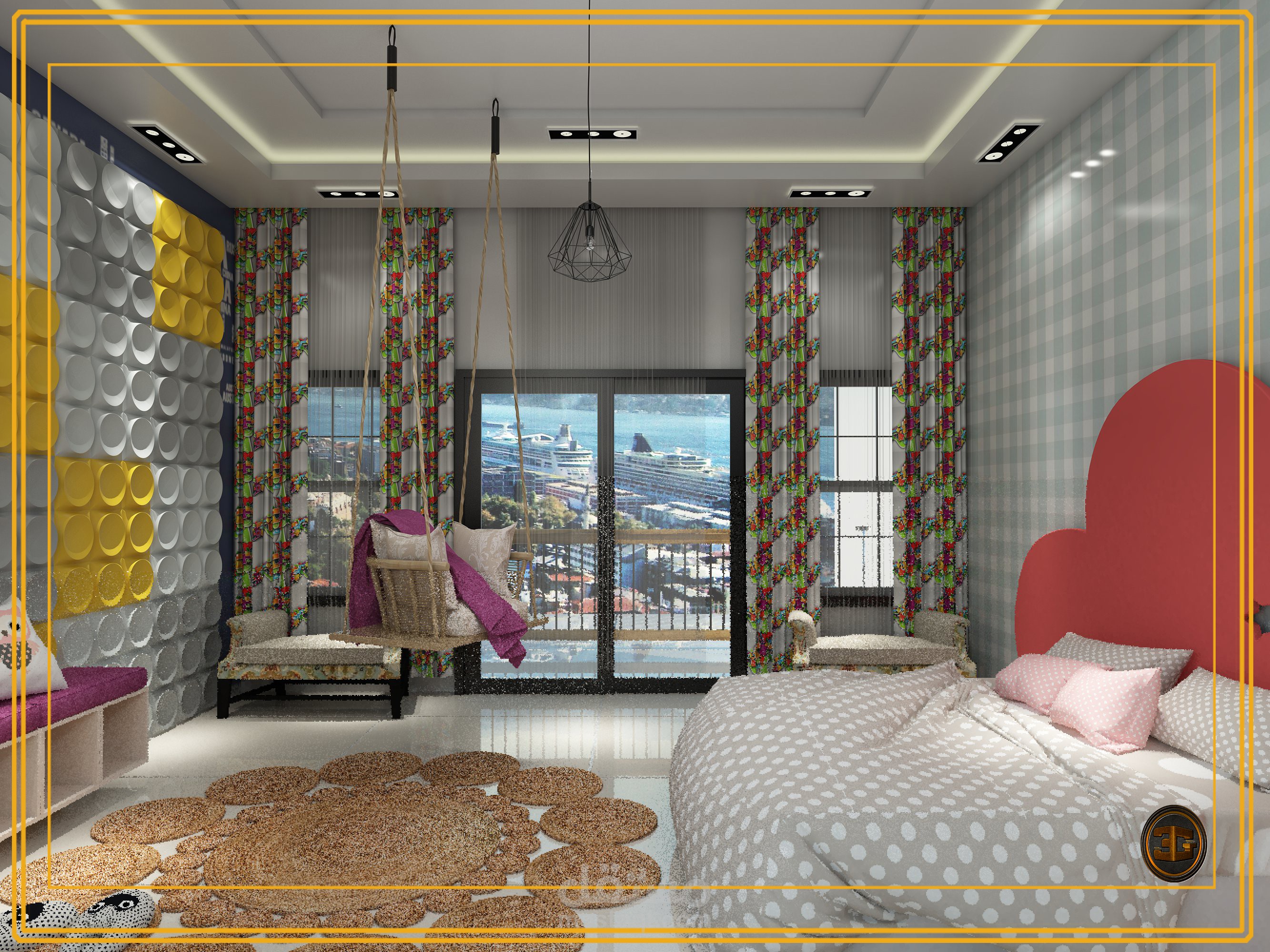 تصميم داخلى لغرفة اطفال(الامارات)