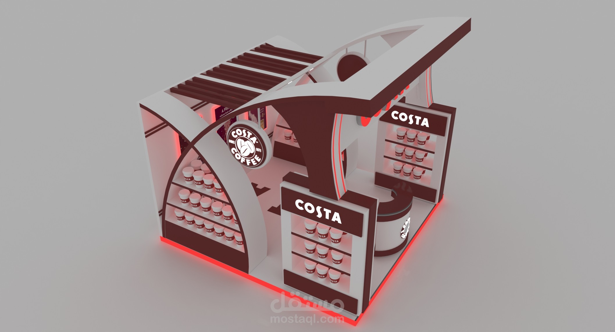 تصميم ٣دي بوث لصالح شركة  COSTA العالمية