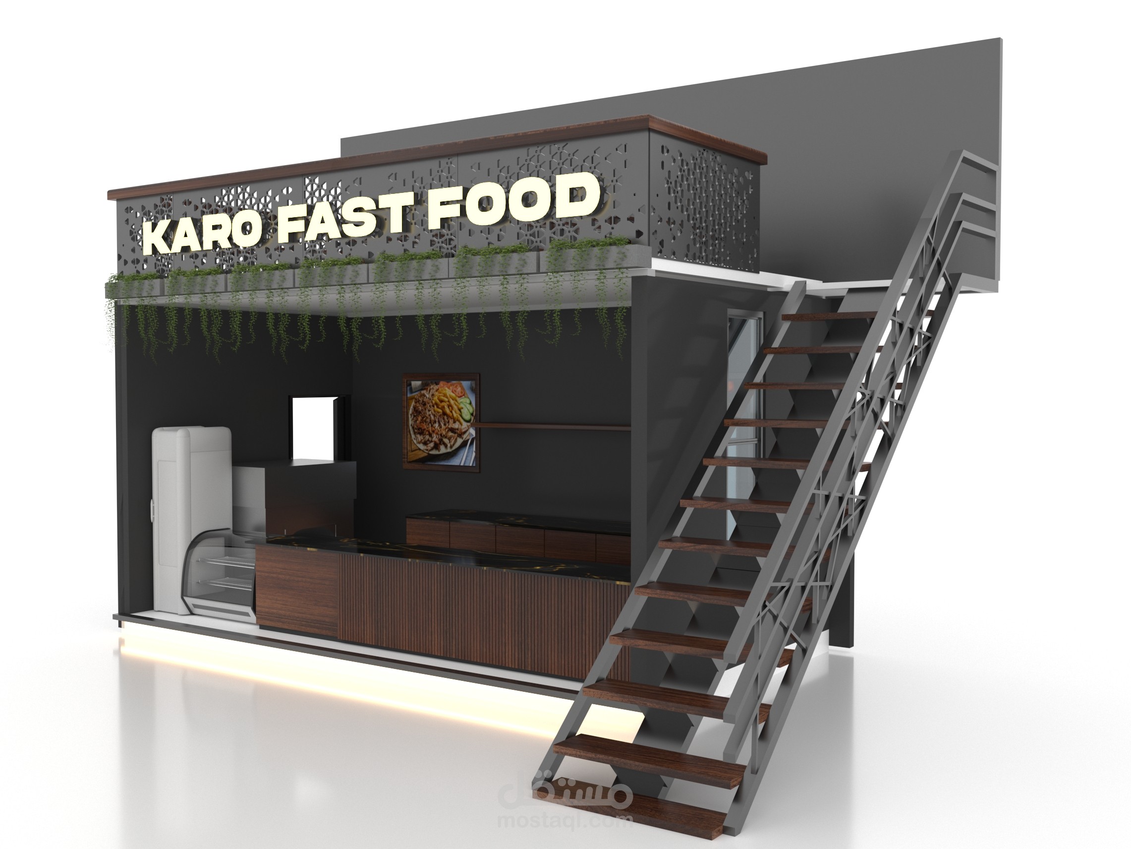 تصميم 3d درايف ثرو مودرن