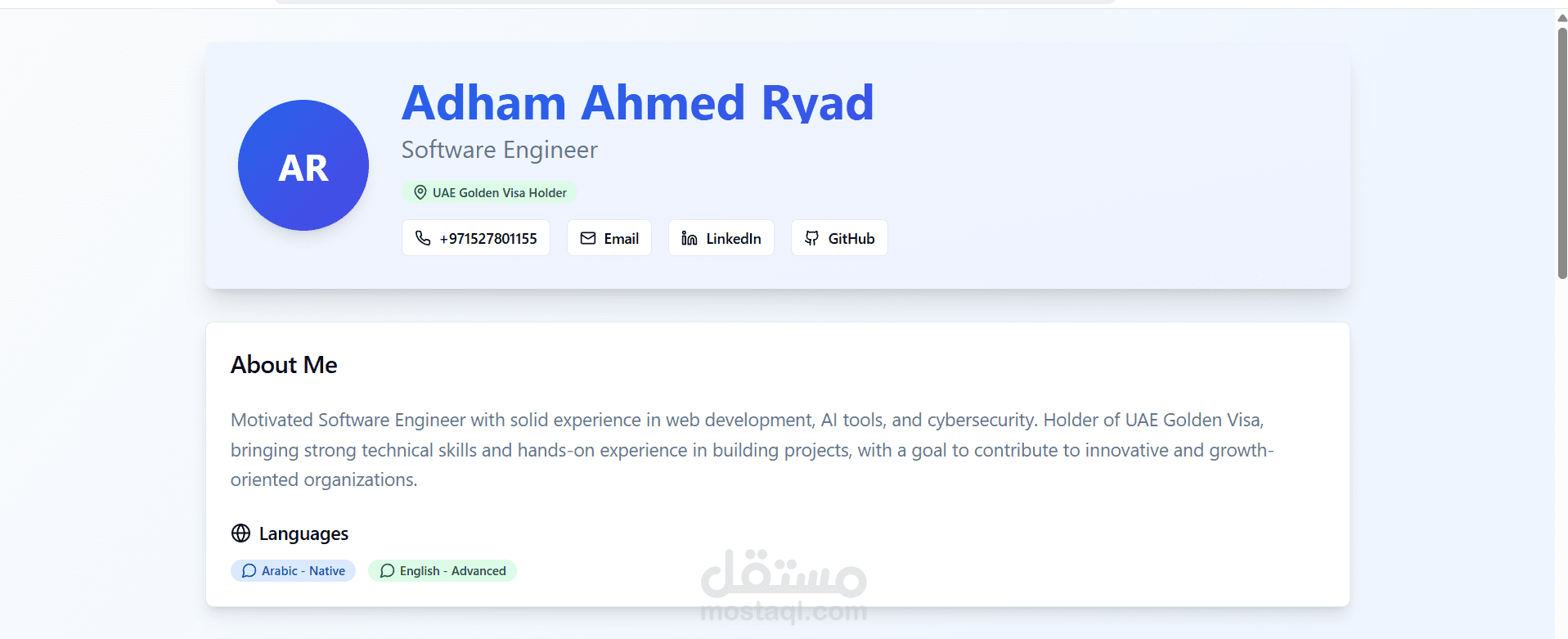 profile website
