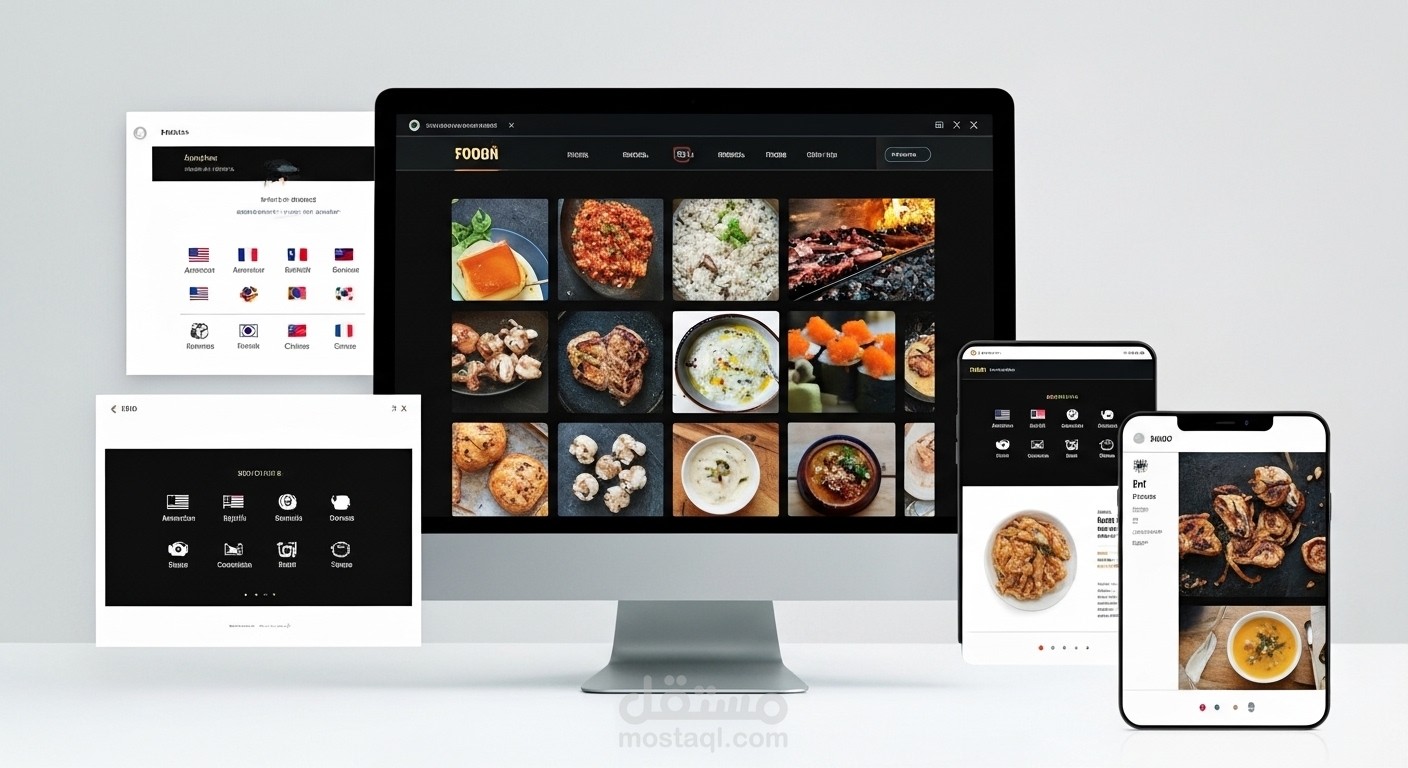Modern Restaurant Website – Menu, Categories & Online Ordering UI