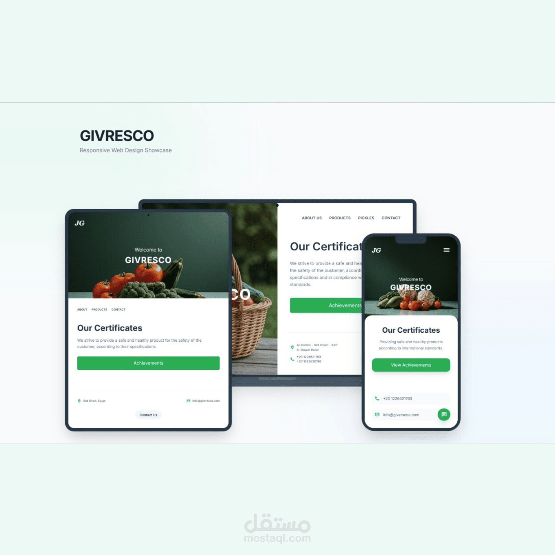 تصميم وتطوير Landing Page لموقع FreshBite للفواكه السعودي
