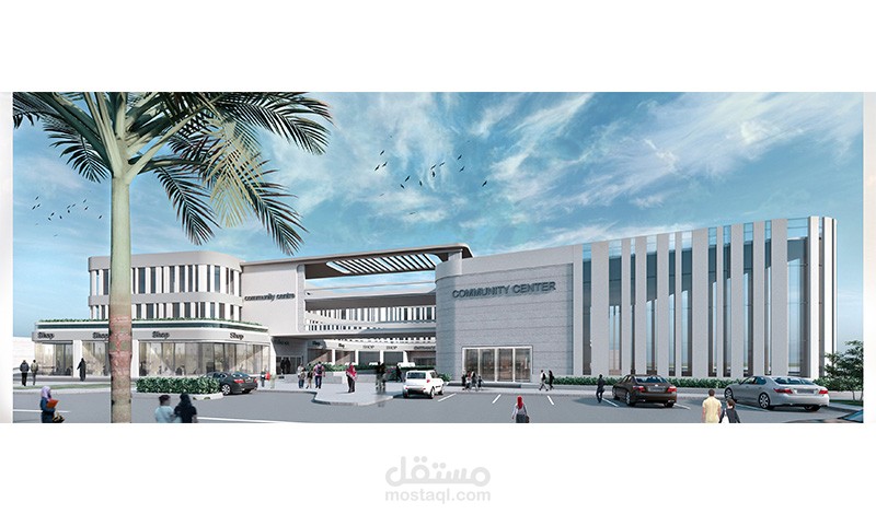 تصميم متكامل ل mixed -use (تجاري -اداري -طبي)