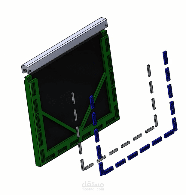 تصميم حواف بلاستيكية للوح x-ray بإستخدام Solidworks
