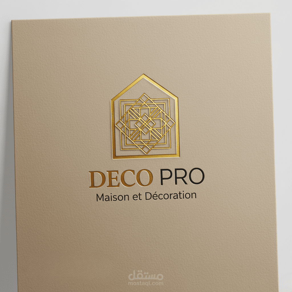 هوية بصرية متكاملة لـ "DECO PRO" للديكور المنزلي