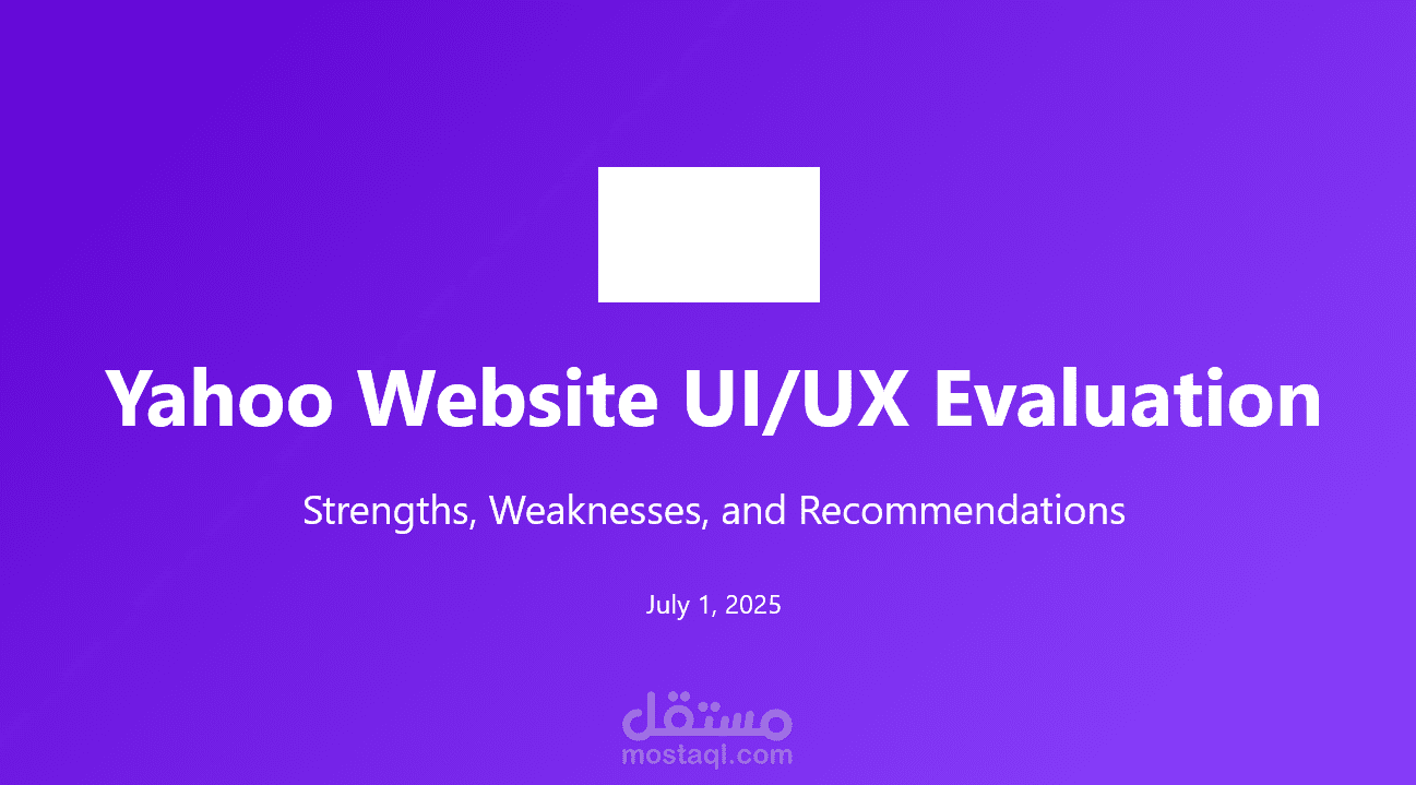 YAHOO UI UX EVALUATION