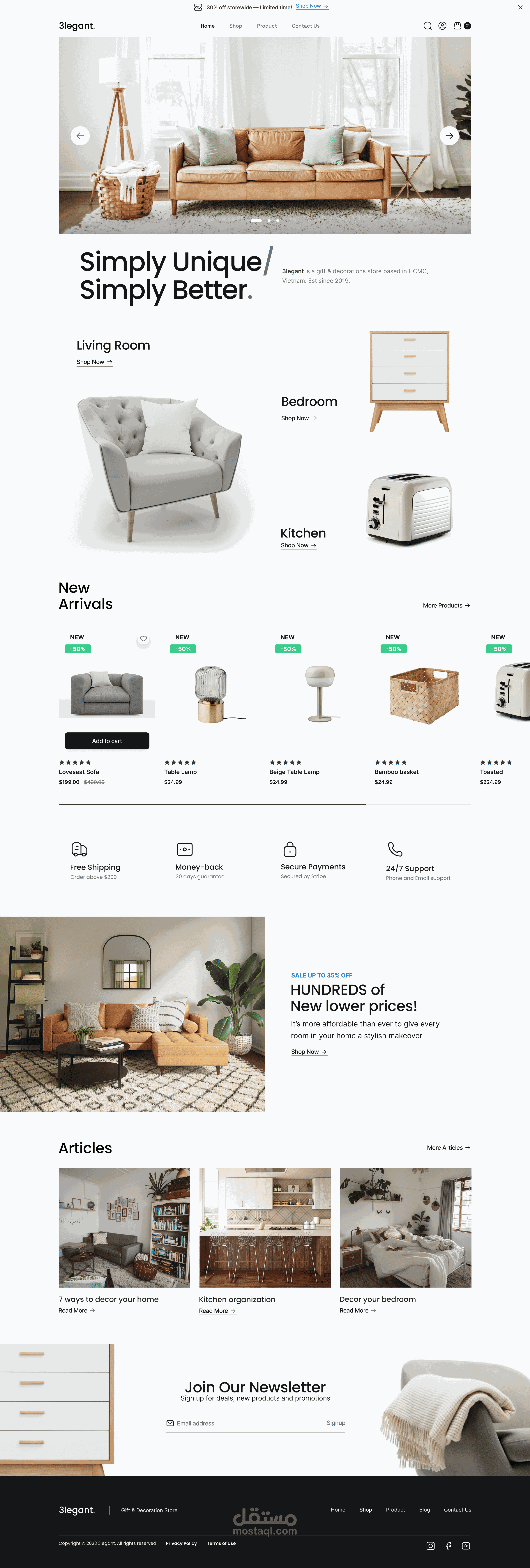 بناء نظام ويب احترافي باستخدام Laravel 10 – مشروع “3legant”