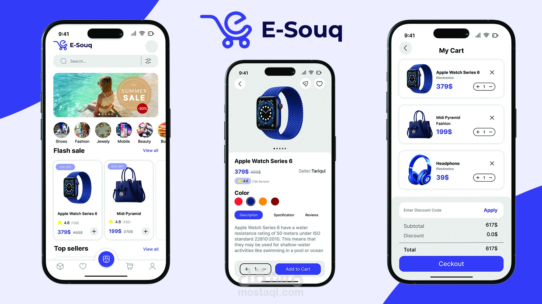 تصميم تجربة المستخدم UI/UX لمتجر الكتروني