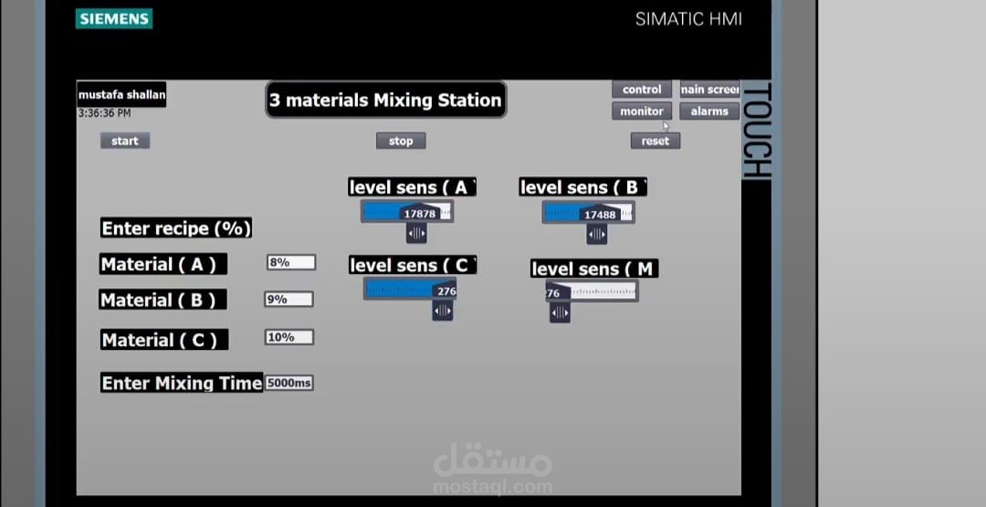 3 color mixing material