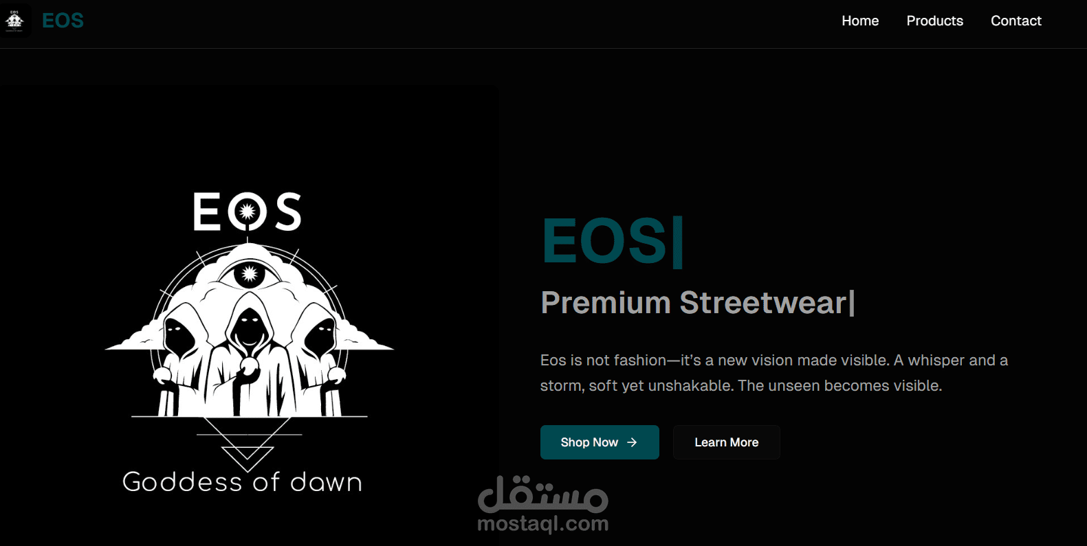 برمجة الواجهة الأمامية (Frontend) لمتجر "EOS" الإلكتروني باستخدام React.js