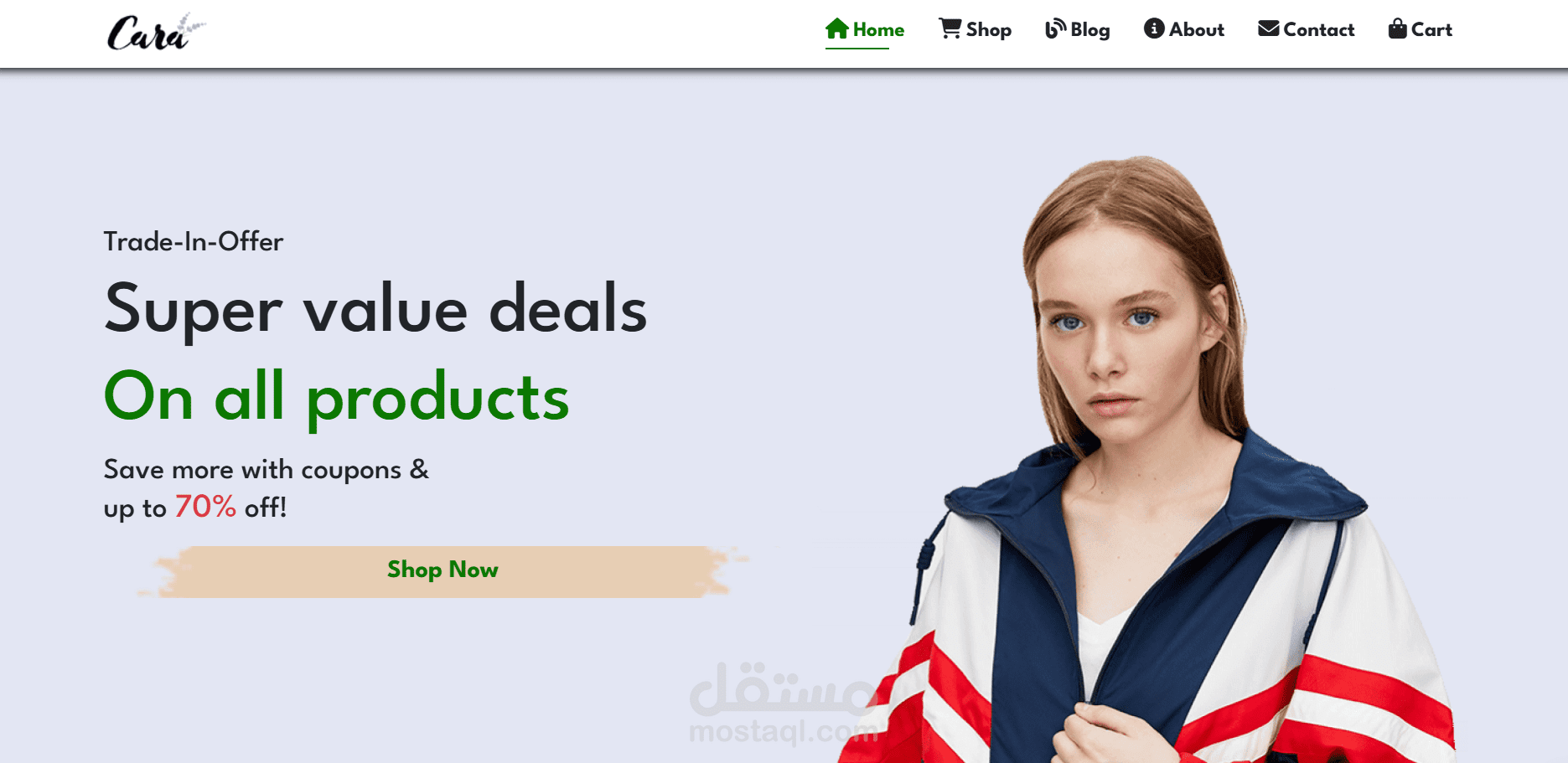 تطوير واجهة أمامية تفاعلية لمتجر إلكتروني (Front-End)