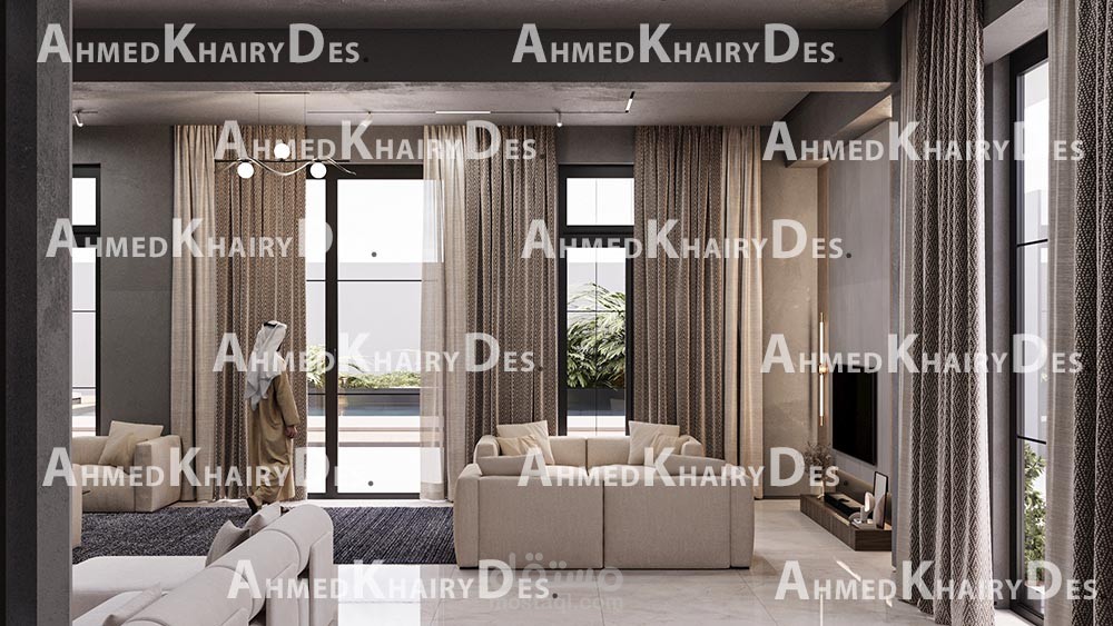 Reception and living room Villa, Saudi Arabia