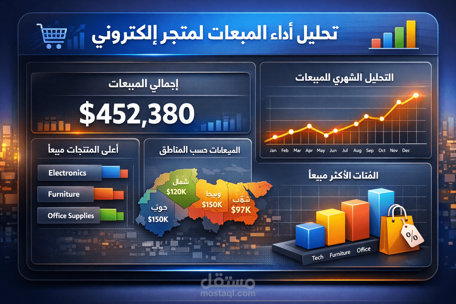 تحليل بيانات الطلبات باستخدام SQL لاستخراج مؤشرات الأداء