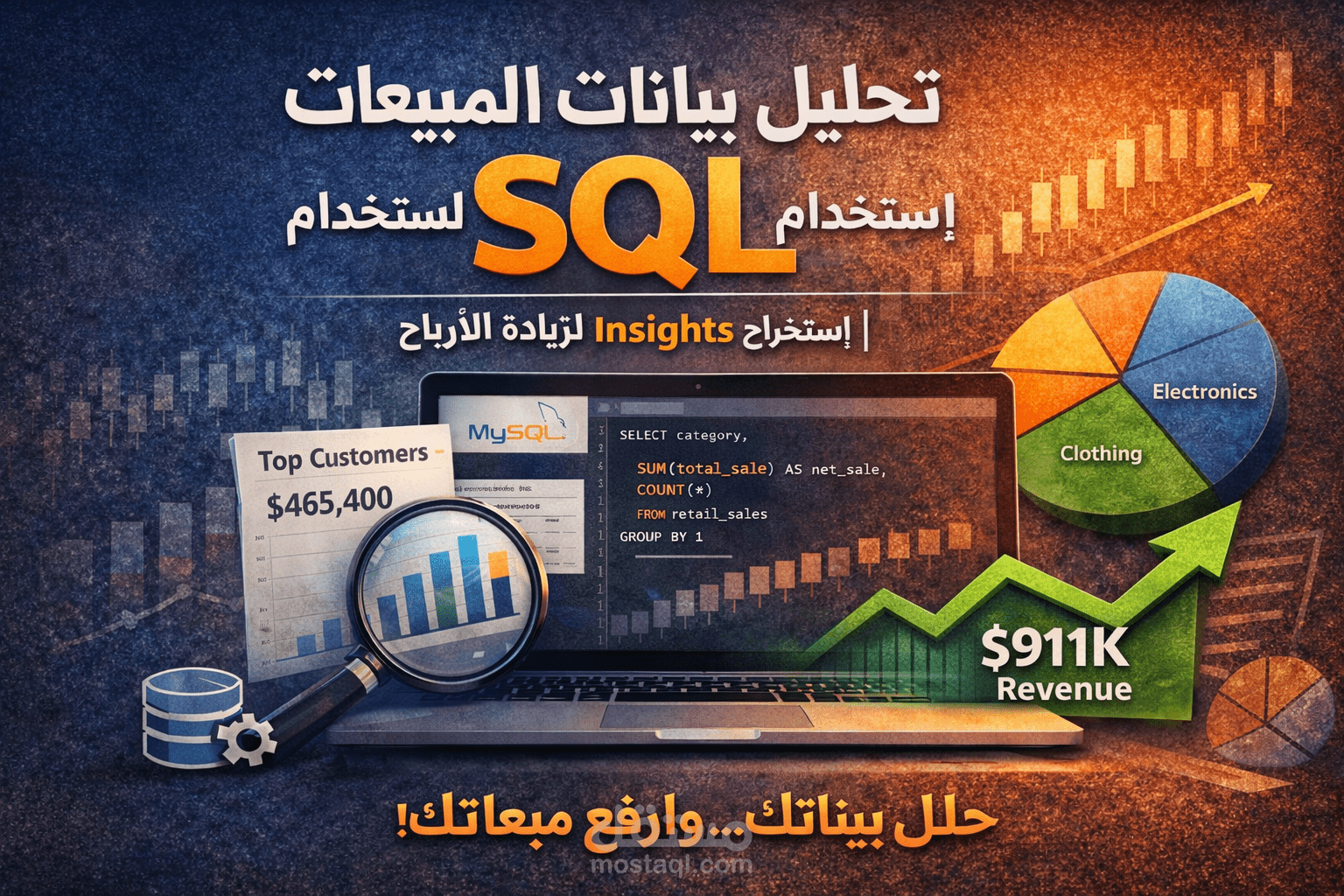 مشروع تحليل بيانات المبيعات باستخدام SQL | استخراج Insights لزيادة الأرباح