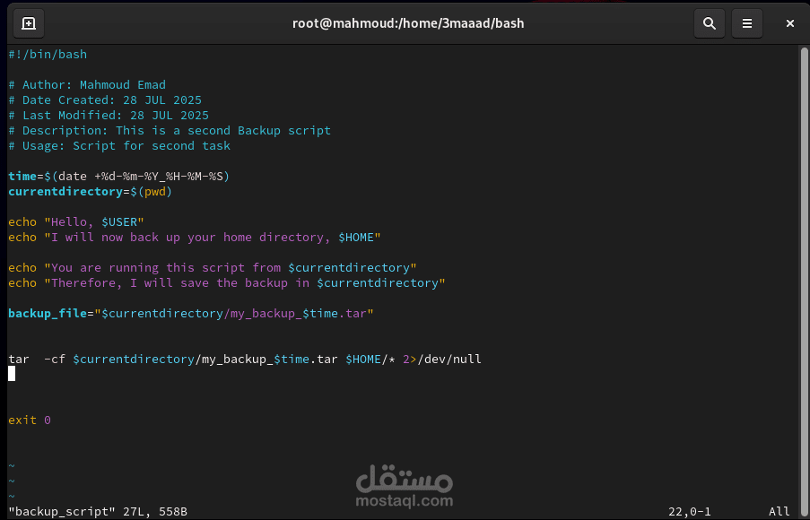 Backup Home Directory