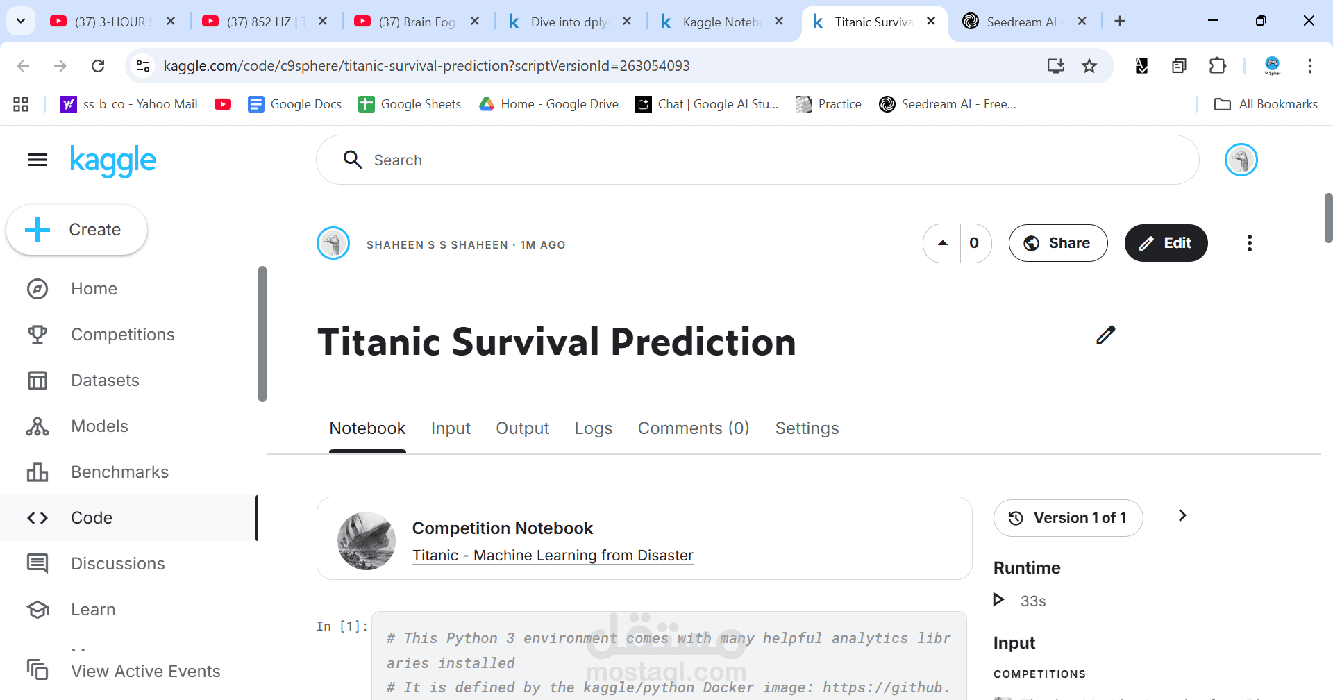 Kaggle – استكشاف البيانات وتنظيفها
