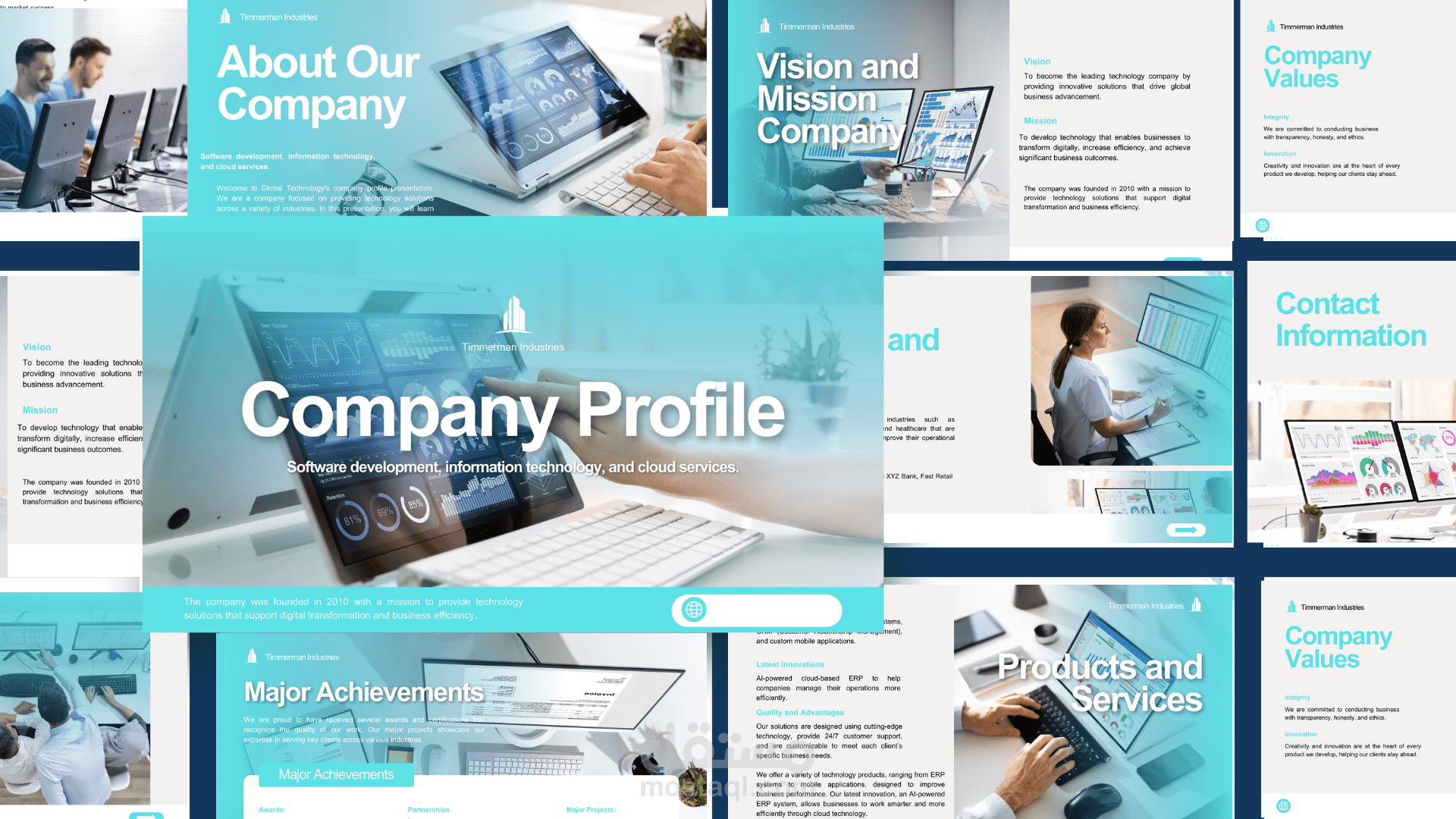 تصميم عروض تقديمية بروفايل شركة