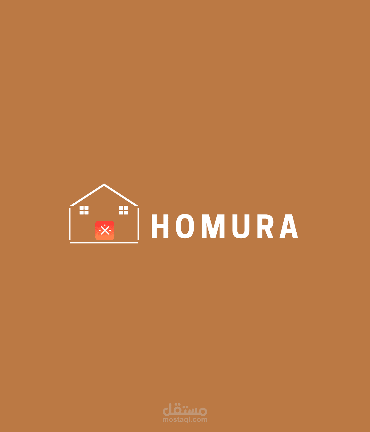 شعار احترافي لمشروع HOMURA السكني
