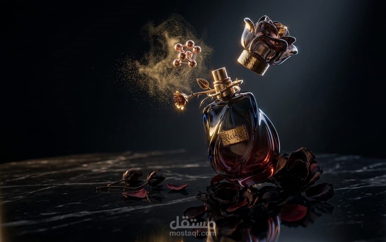 تصميم وإخراج فني احترافي لمنتجات العطور