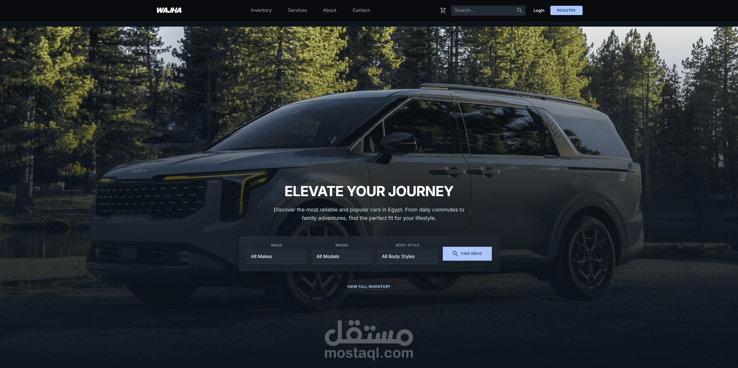 Wajha Automobile - منصة عرض وإدارة السيارات الفاخرة