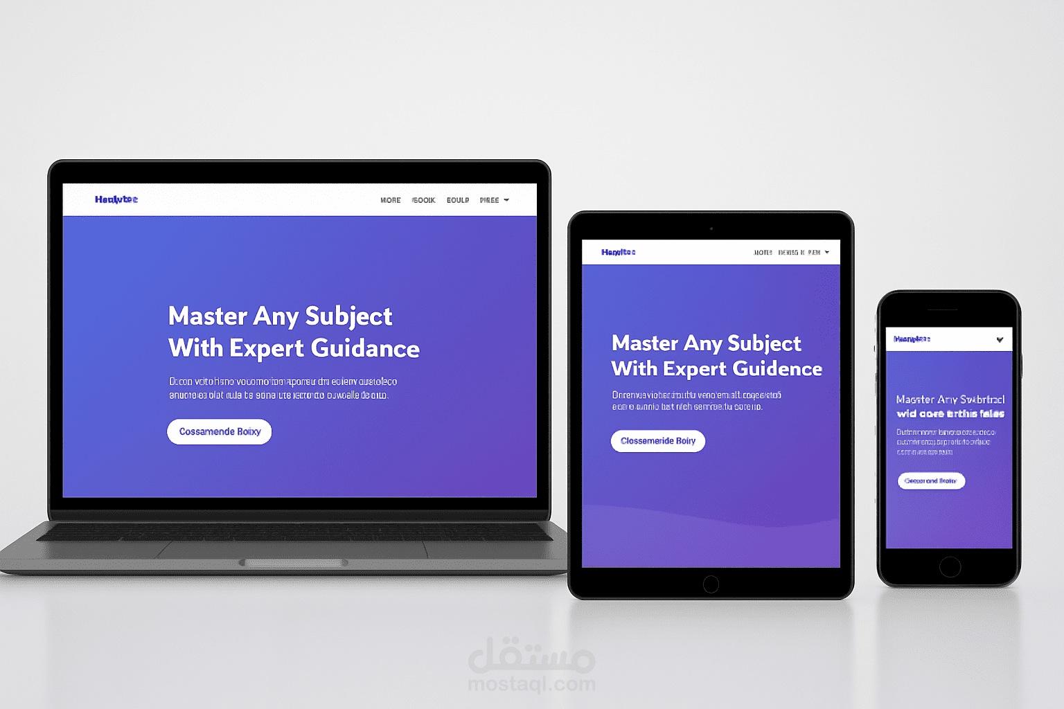 StudyPro landscape - صفحة هبوط لموقع تعليمي