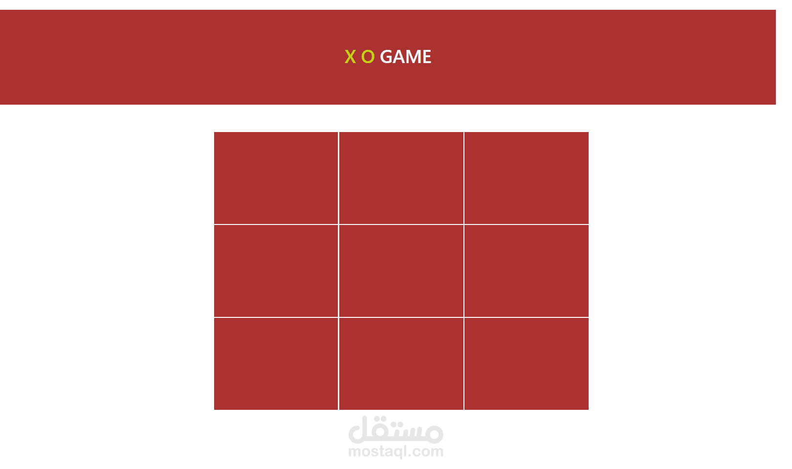 لعبة x,o بسيطة