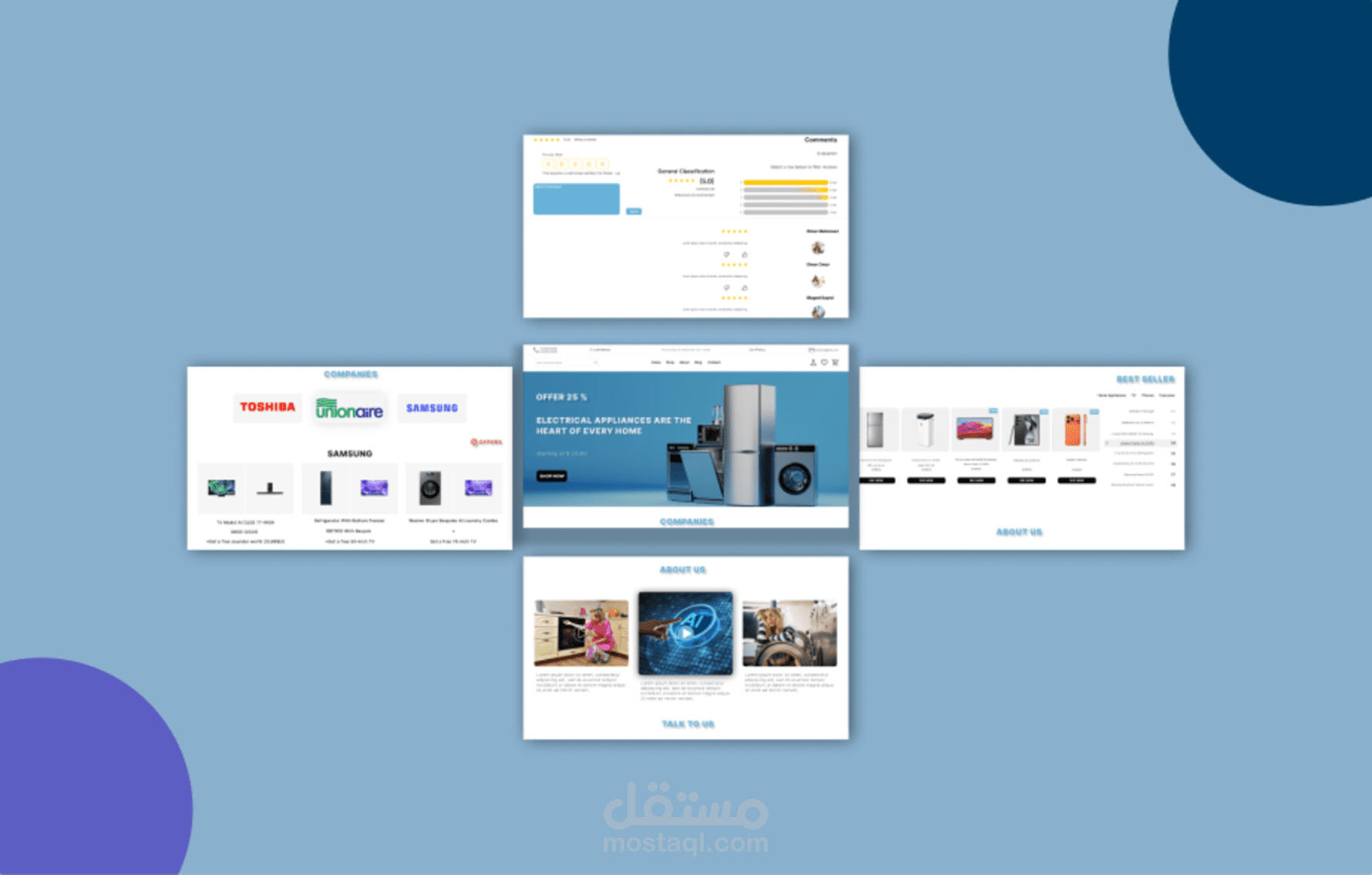 فكره الموقع عرض وبيع الاجهزه الكهربائيه والهواتف