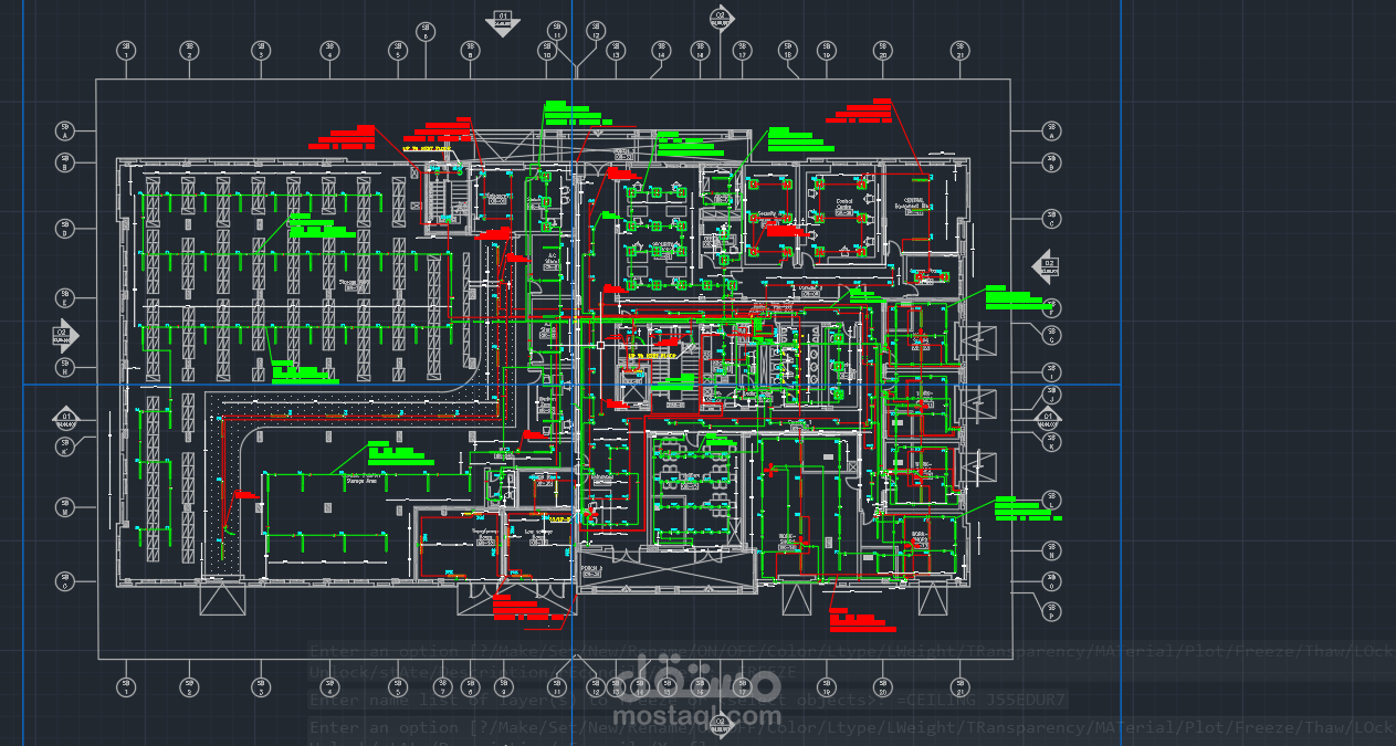 إعداد رسومات تنفيذيه (Shop Drawings) لأنظمة الإضاءة والمقابس الكهربائية، وتصميم مسارات الكابلات لمبنى