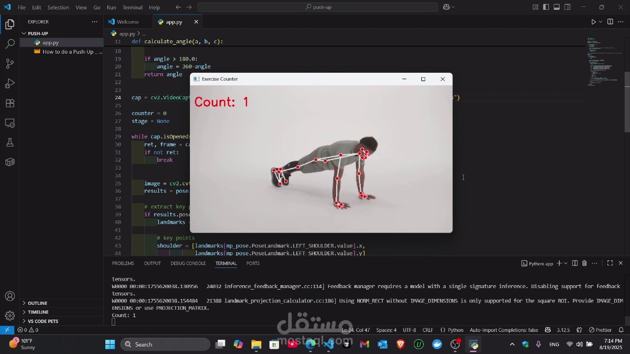 AI-Powered Push-up Counter