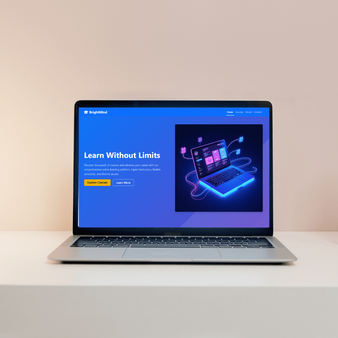 تصميم وتطوير منصة تعليم إلكتروني (E-Learning) باستخدام HTML وCSS وJavaScript وBootstrap