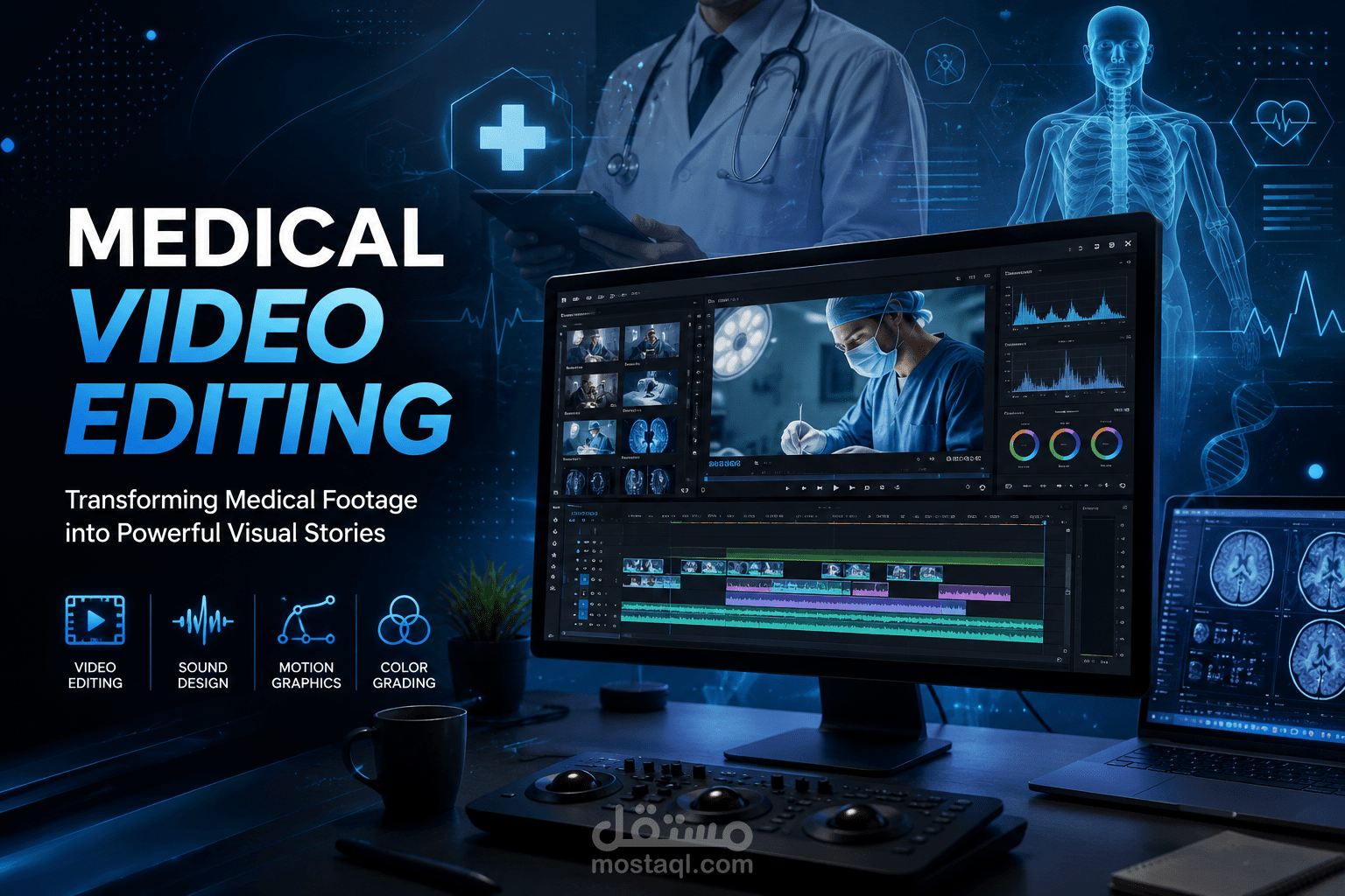 Doctor Talking Head Video Editing