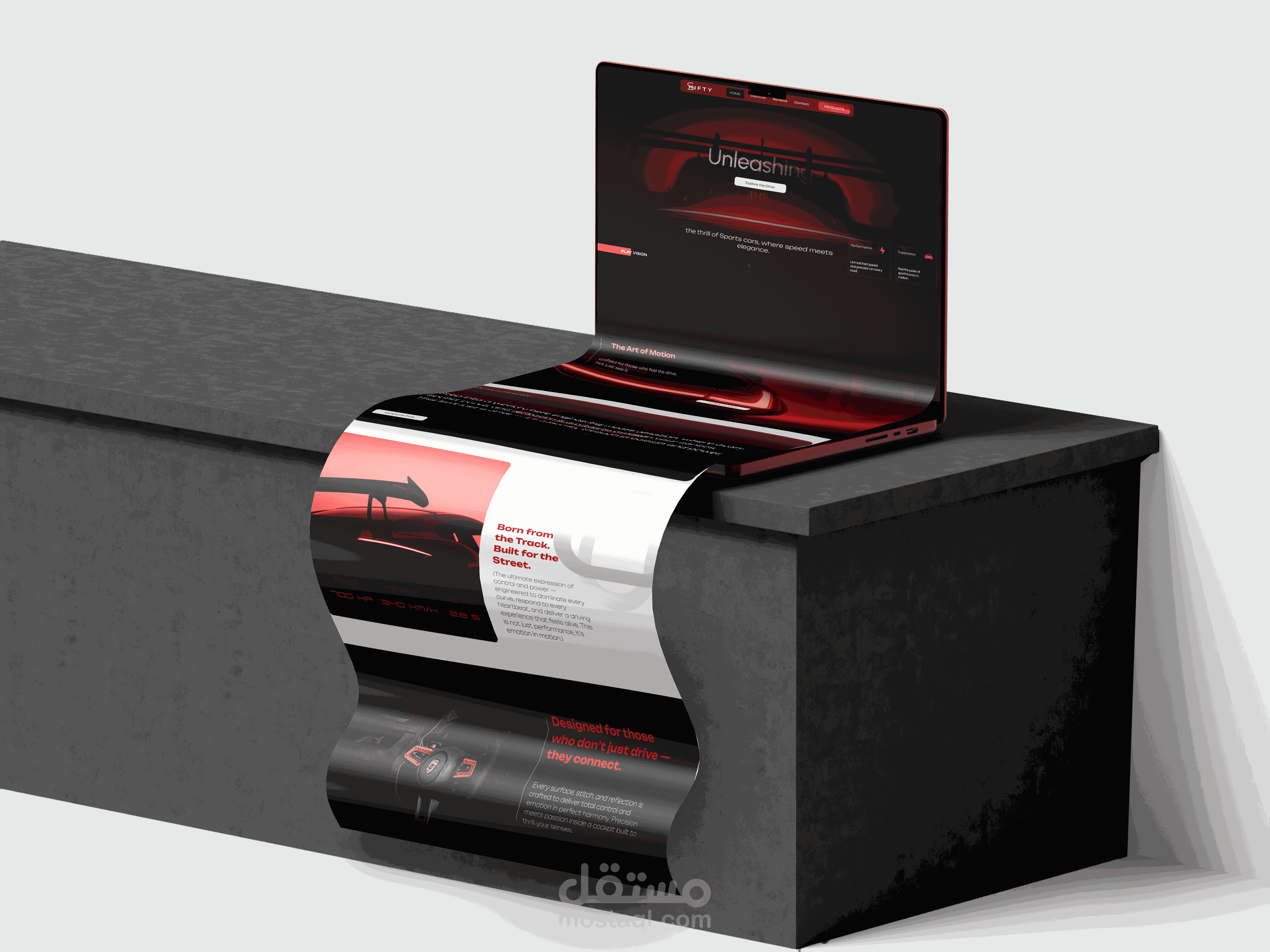 SHIFTY – A Luxury Sports Car Website Concept