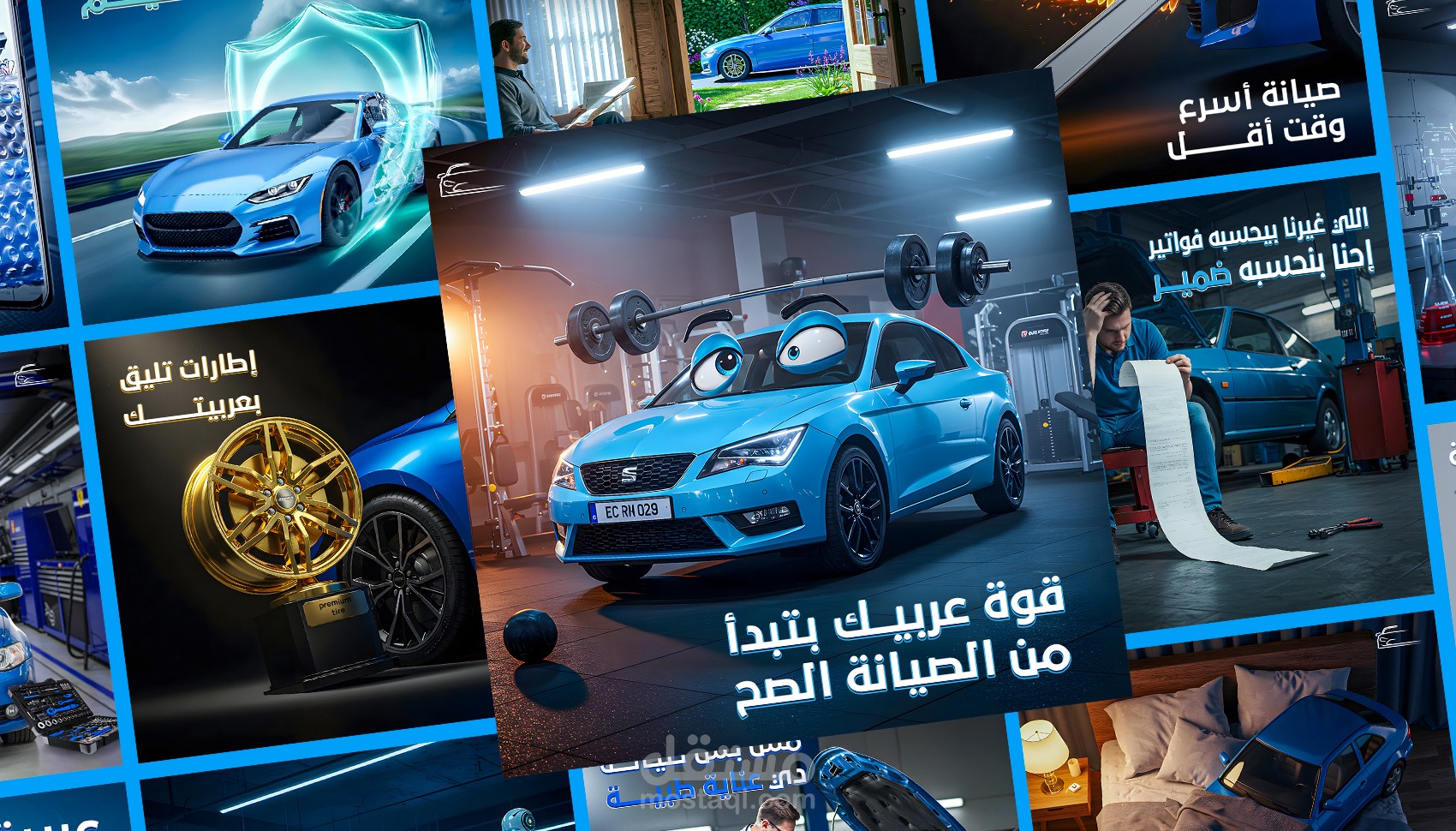 تصميمات سوشيال ميديا لشركة صيانة سيارات