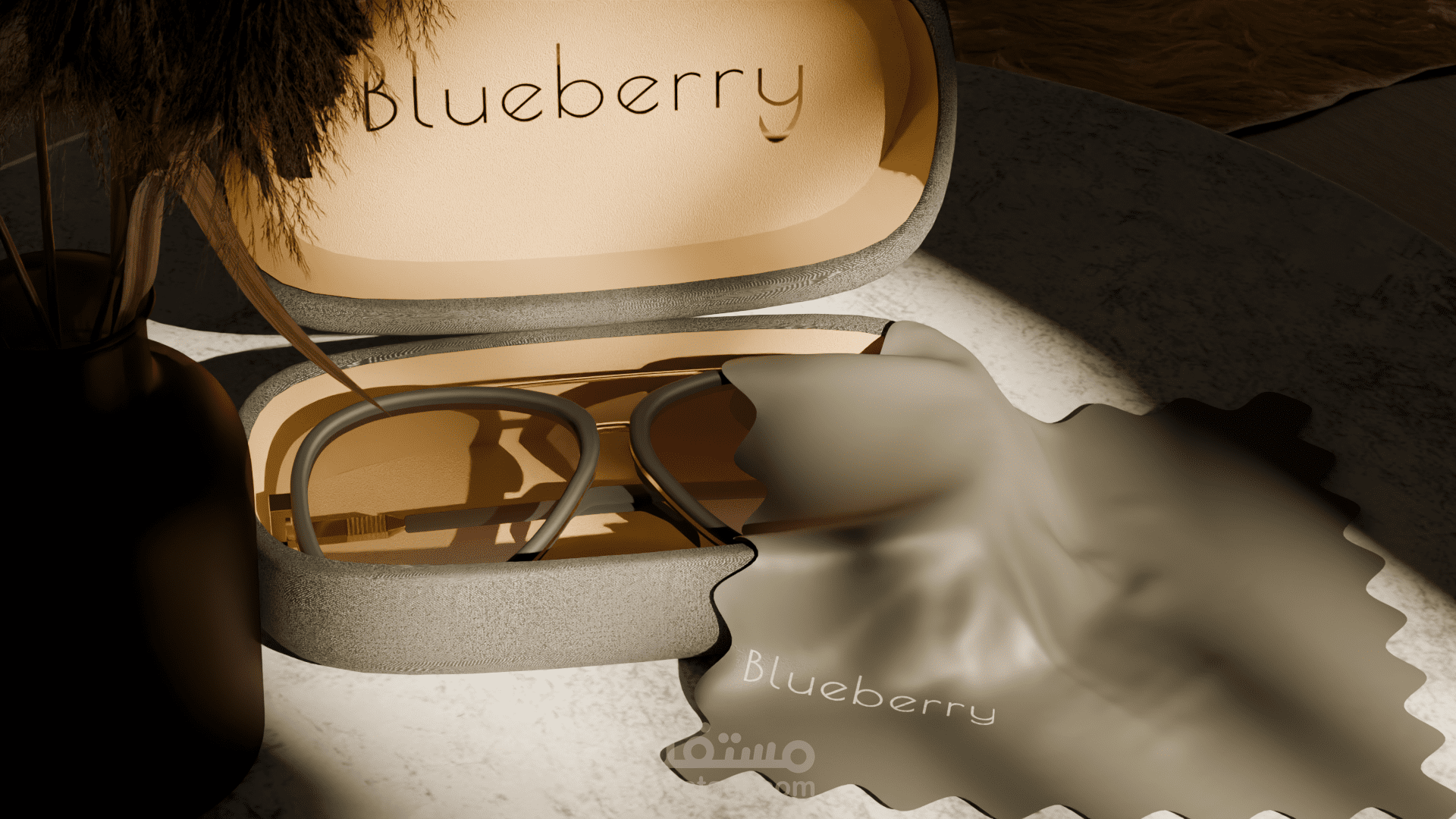 تصميم اعلان احترافي ثري دي 3d لشركة Blueberry