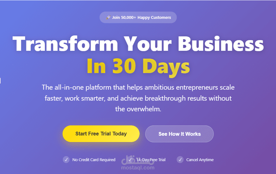 Landing Page احترافية لجذب عملاء لحملاتك الإعلانية