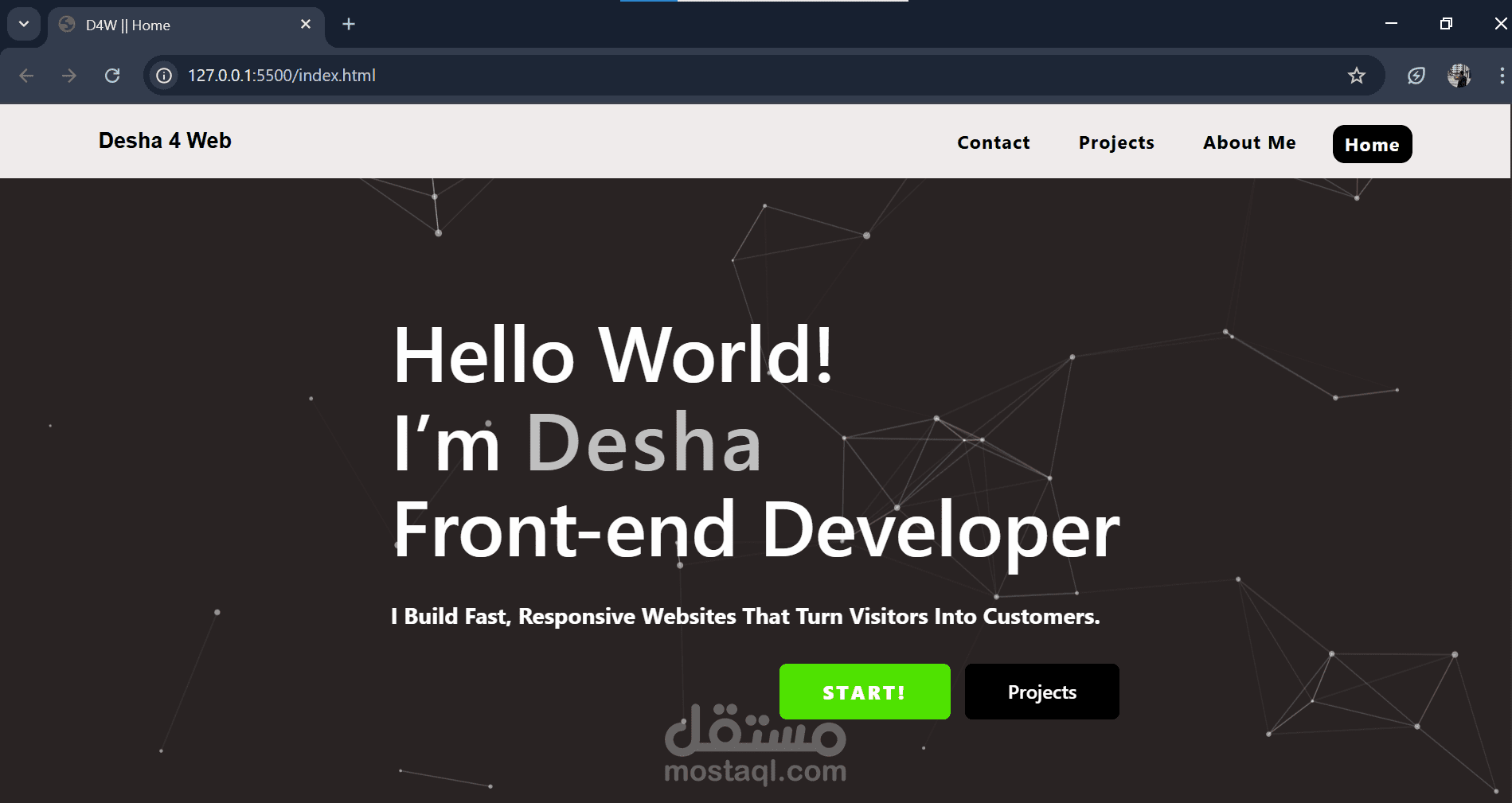 تصميم معرض أعمال خاص بمبرمج