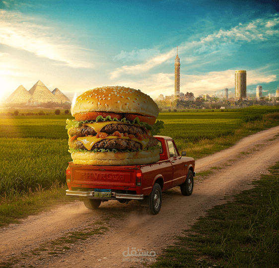 Creative Food Advertising – Burger Concept