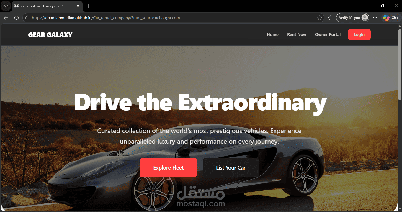 Car Rental Company Website
