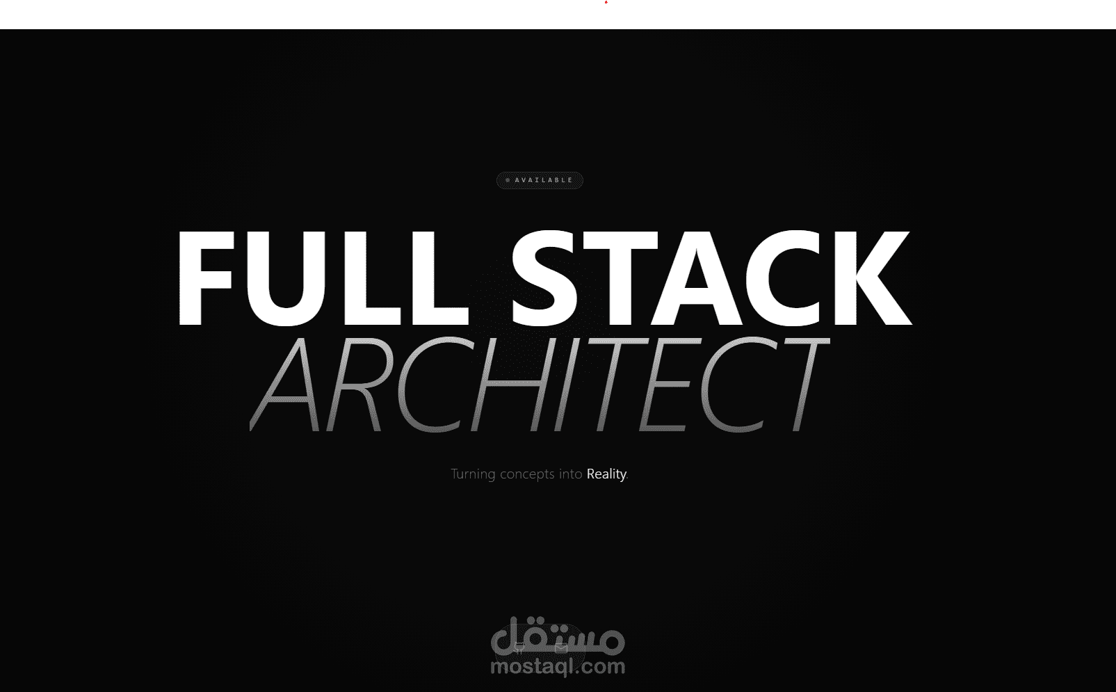 تصميم صفحة portfolio