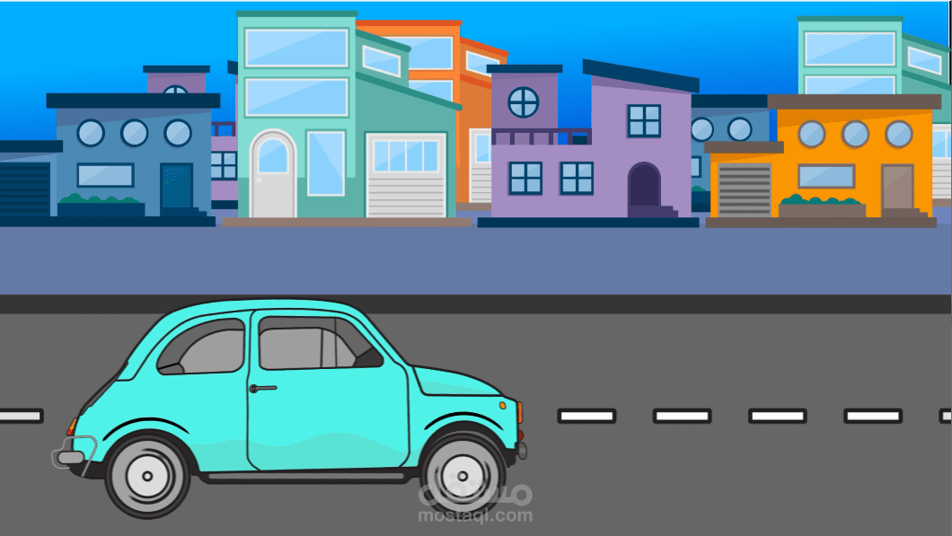 انيميشن تحريك سيارة