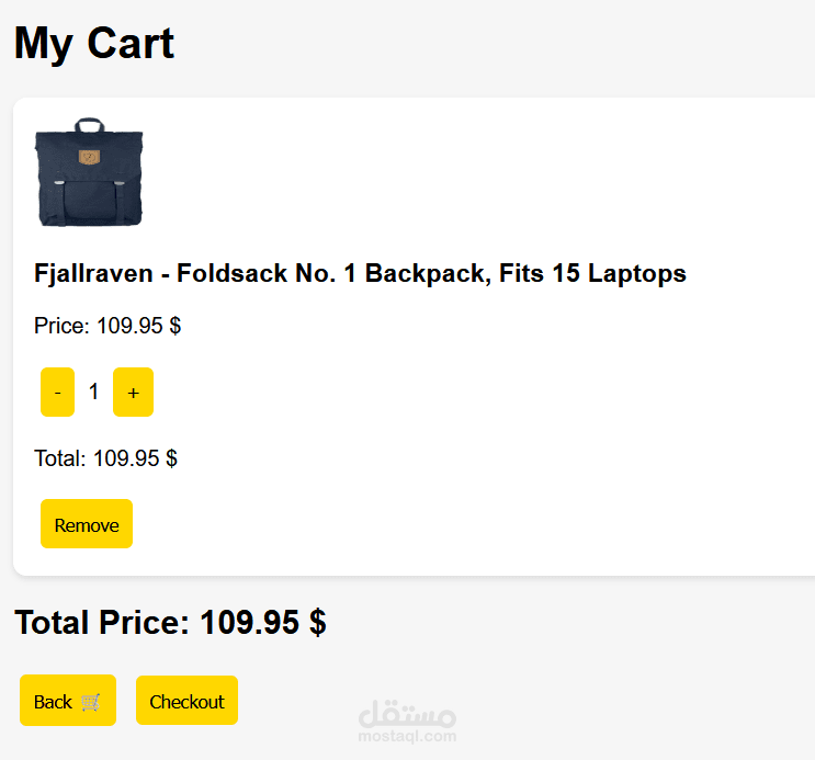 تطوير متجر إلكتروني E-commerce مع عرض المنتجات وإضافة لسلة التسوق باستخدام JavaScript , Html , CSS