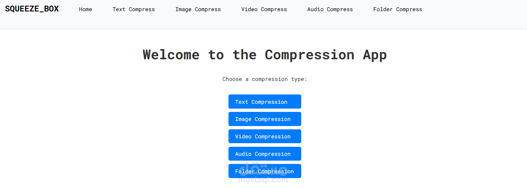 Intelligent Data Compression Web Application
