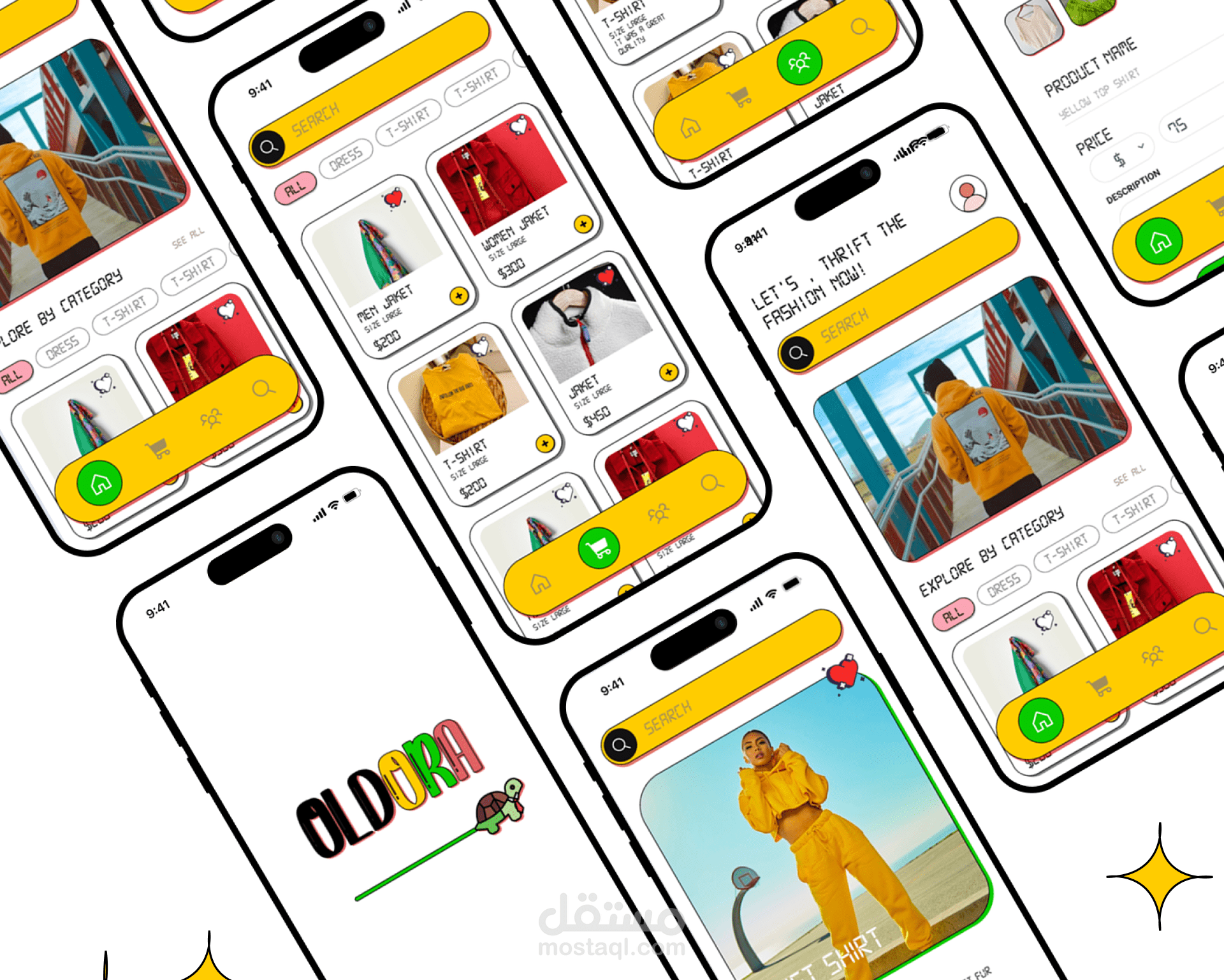 تصميم واجهة مستخدم ui بأسلوب الـ Pop Art.