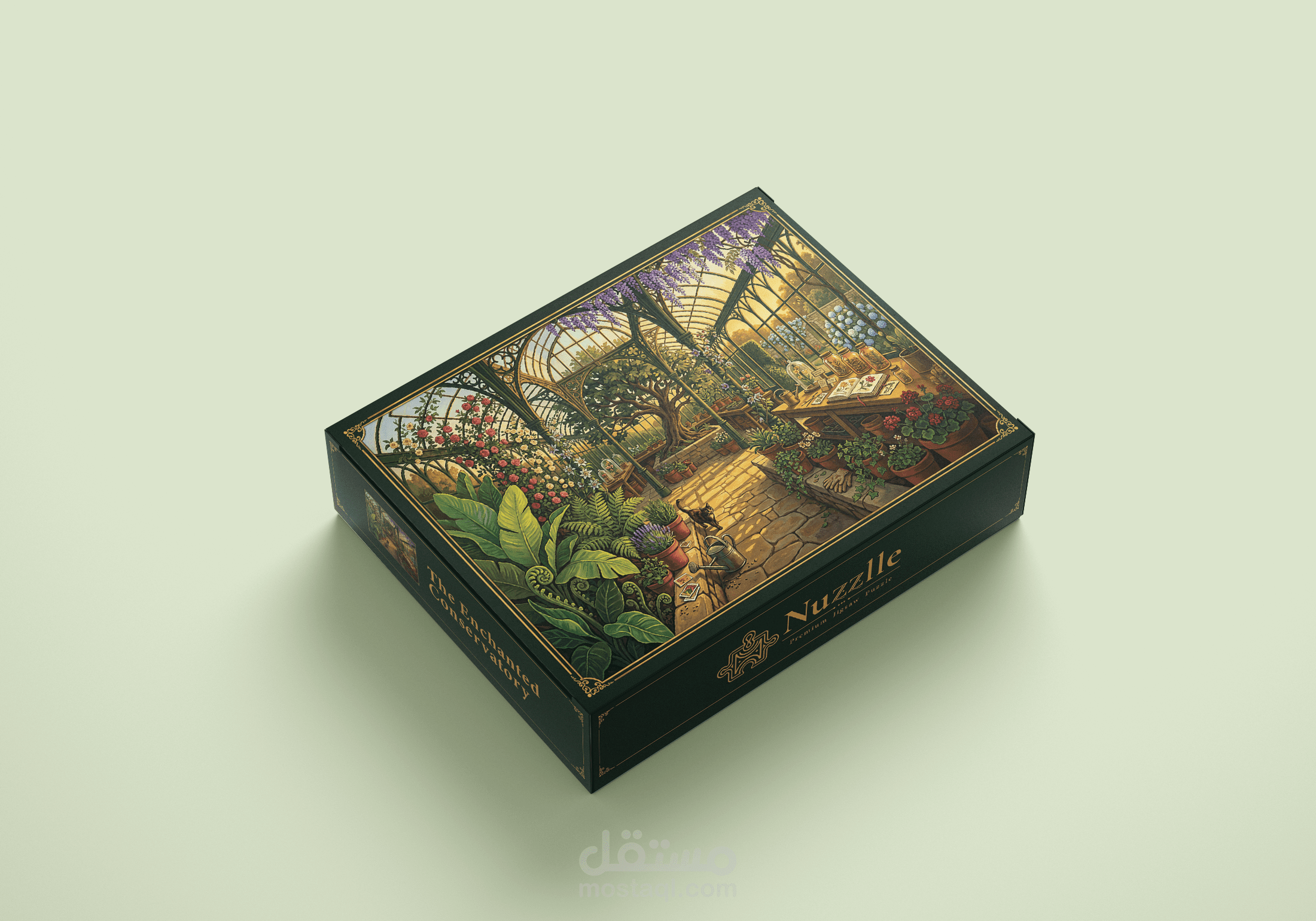 اعادة تصميم لوجو و تصميم بوكس لشركة بازل puzzle packaging بروح الفخامة .