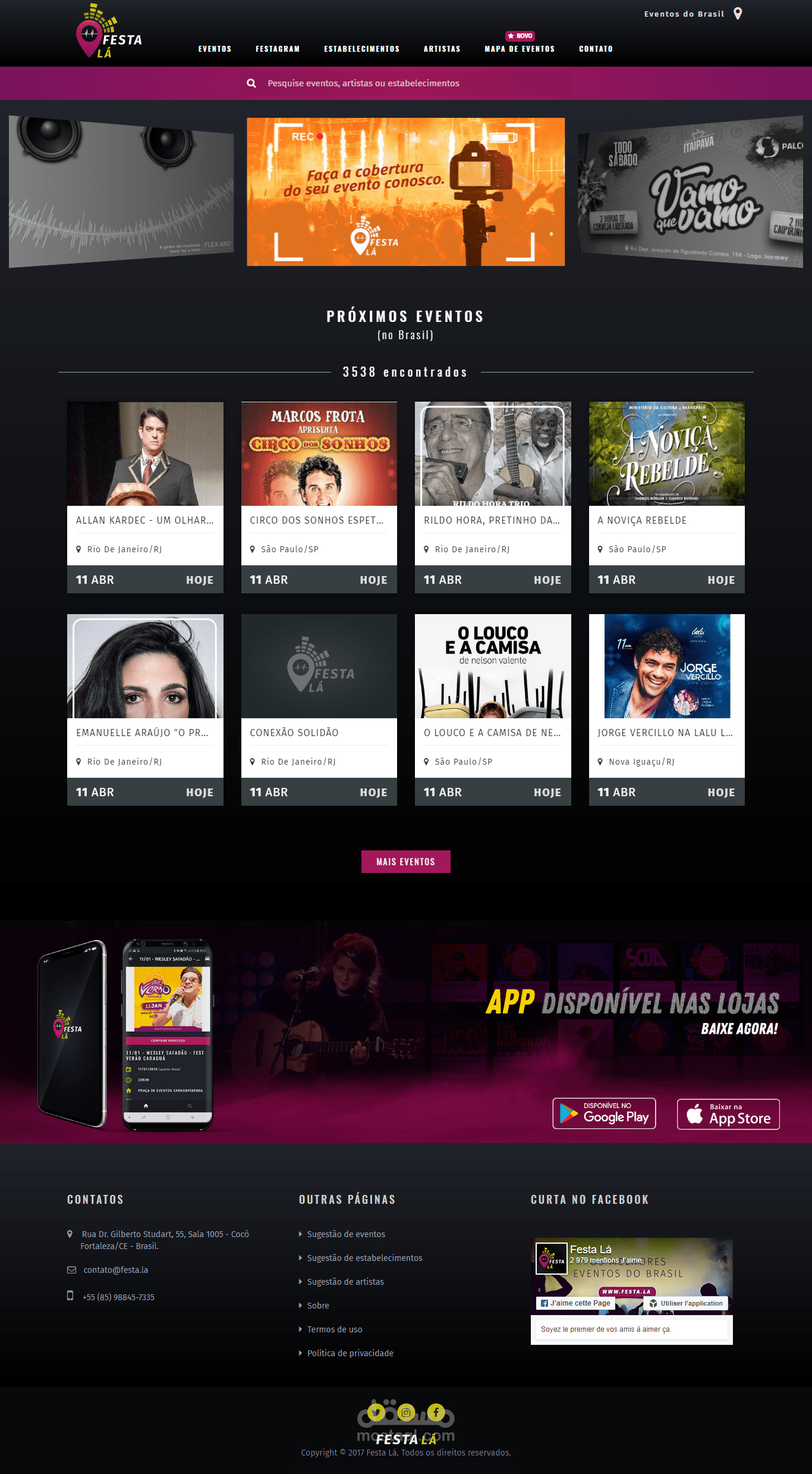 Angular 5 event website