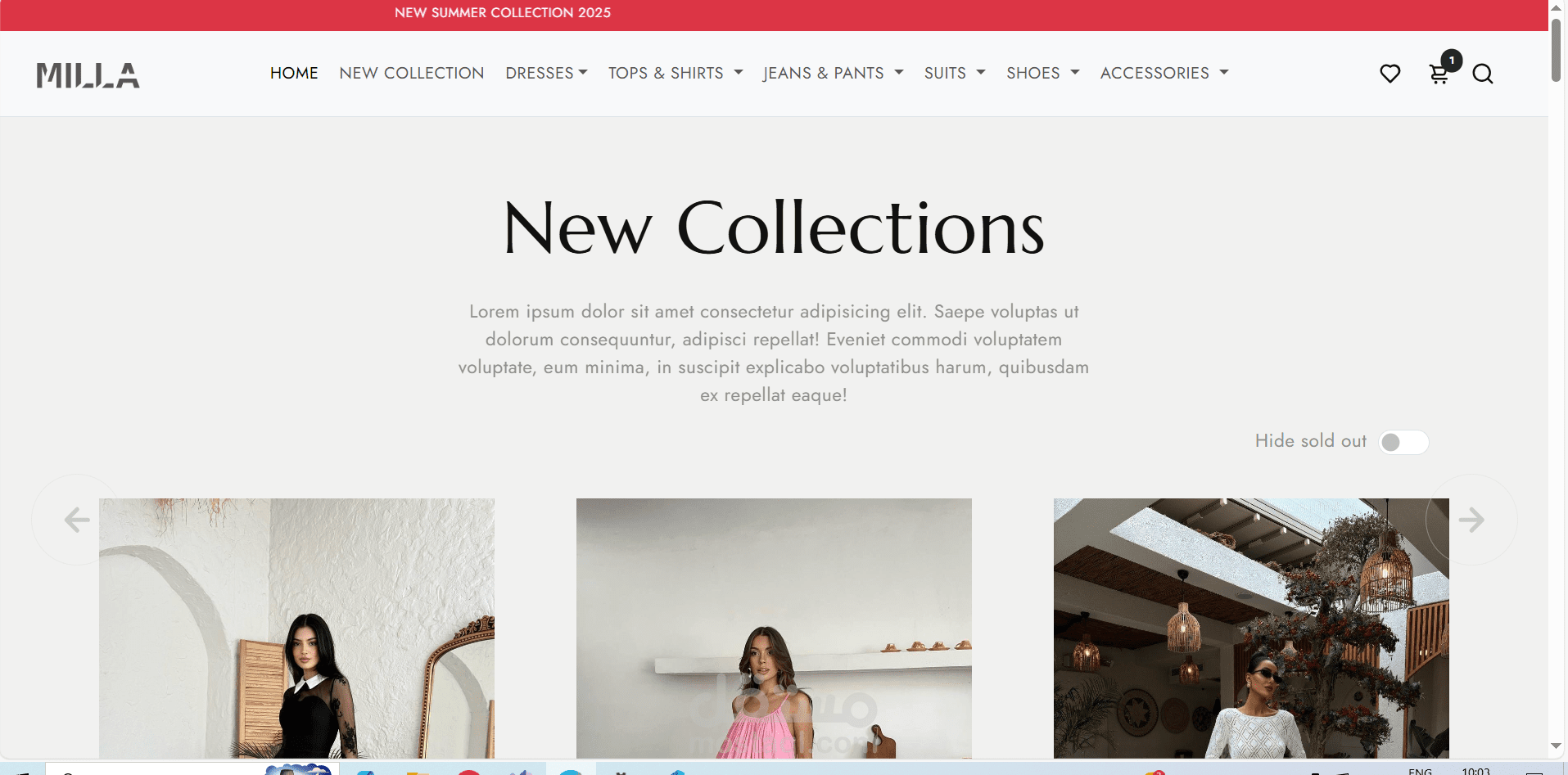 E-commerce website