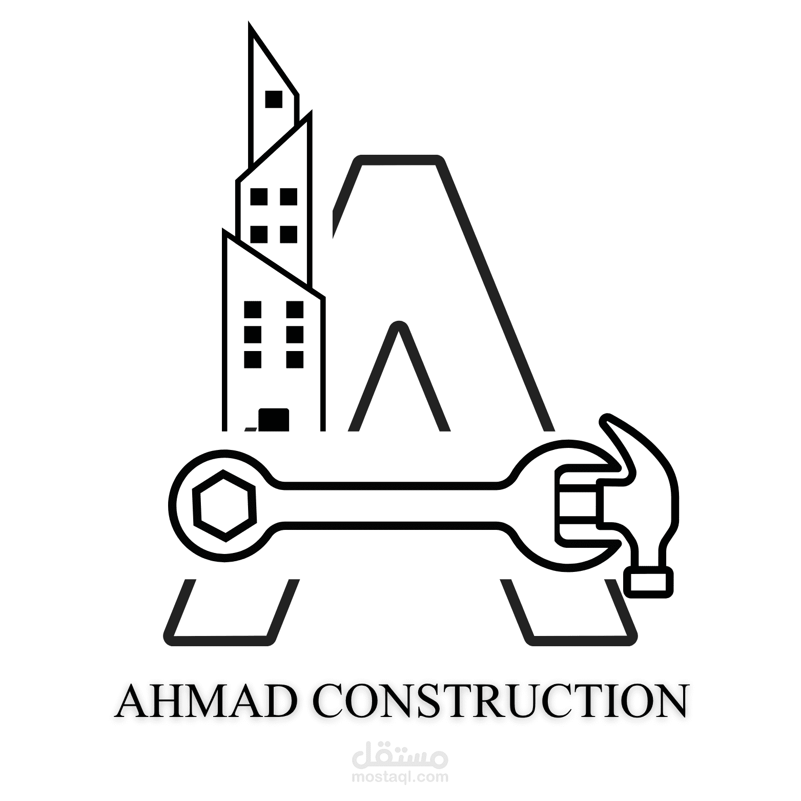 تصميم شعار احترافي لشركة Ahmad Construction